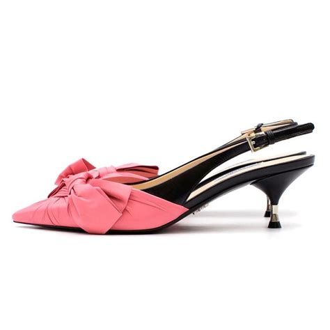 prada pink rubber sandals|Prada slide sandals kitten heel.